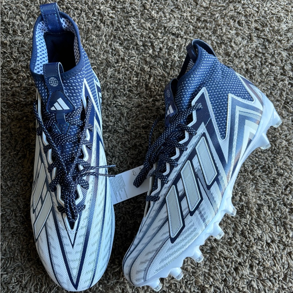Adidas Freak 23 INLINE White/Navy Blue Football Cleats Size 12.5